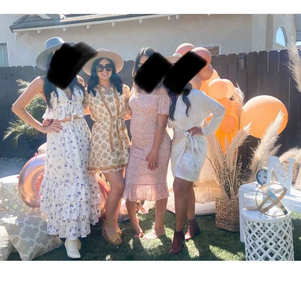 Paige silk long sleeve boho dress